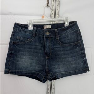 SO Denim Shorts Size 11 Dark Wash Mid Rise Stretch Jean Shorts
